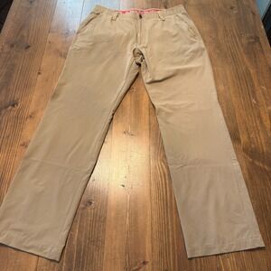Under Armour Golf Pants Mens 36x32‎ Khaki Matchplay Straight Leg Outdoor Stretch